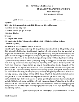 Bộ 45 Đề thi THPT Quốc gia Ngữ Văn năm 2021 chọn lọc từ các trường