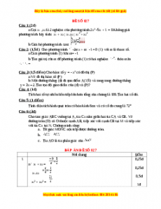 Đề thi Toán 9 học kì 2 năm 2022 - 2023 - Đề 27
