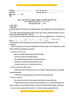 Giáo án Toán 12 học kì I Giải tích Bài 5: Khảo sát đường biến thiên và vẽ đồ thị hàm số