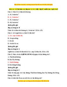 Trắc nghiệm Bài 13: Vị trí địa lí, phạm vi và việc phát kiến ra châu Mỹ