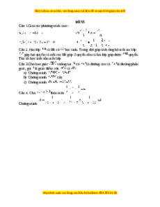 Đề thi giữa kì 2 Toán 8 năm 2023 - Đề 55
