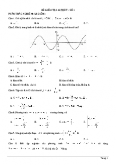 Chuyên đề kiểm tra học kì 1 môn Toán 11 năm 2023 có đáp án - Đề 45 phút