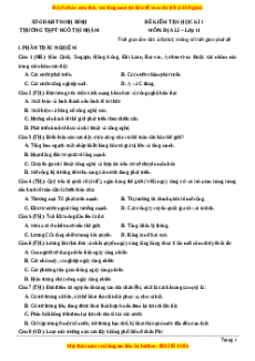 Đề thi học kì 1 Địa lý 11 trường THPT Ngô Thì Nhậm - Ninh Bình
