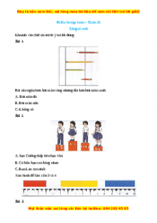 Bài tập cuối tuần Toán lớp 1 Tuần 31 Chân trời sáng tạo (có lời giải)