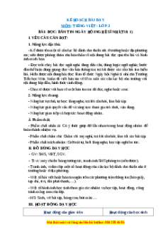 Giáo án  Bản tin ngày hội nghệ sĩ nhí Tiếng việt 3 Chân trời sáng tạo