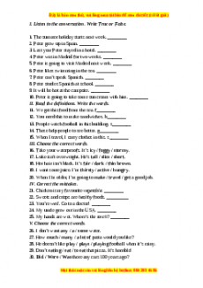 Bộ 10 đề thi cuối kì 2 Tiếng Anh 6 Friends plus có đáp án