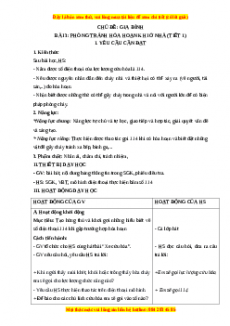 Giáo án Bài 3: Phòng tránh hỏa hoạn khi ở nhà Tự nhiên và xã hội lớp 3 Chân trời sáng tạo