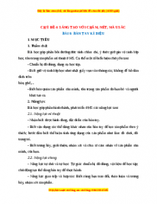 Giáo án Mĩ thuật 1 Cánh diều Bàn tay kì diệu