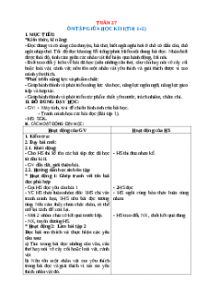 Giáo án Tuần 27 Tiếng việt 2 Kết nối tri thức