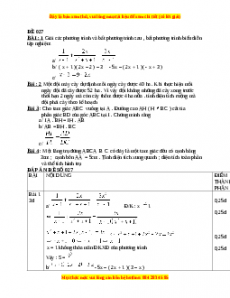 Đề thi cuối học kì 2 Toán 8 năm 2022 - 2023 - Đề 27
