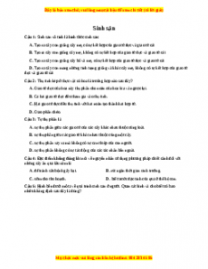 15,000 bài tập trắc nghiệm Sinh Học theo chuyên đề tách từ đề thi thử
