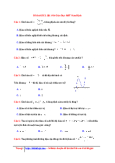 Bộ 152 đề thi thử THPT Quốc Gia Toán năm 2018 chọn lọc từ các trường