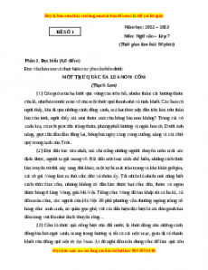 Đề thi cuối kì 2 Ngữ Văn lớp 7 Cánh diều có đáp án (Đề 1)