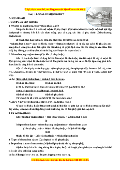 Tổng hợp Ngữ pháp và bài tập Tiếng Anh 9 - Đỗ Nhung