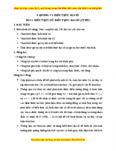 Giáo án Biểu thức số. Biểu thức đại số Toán 7 Cánh diều