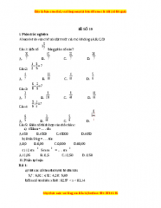 Bộ đề thi Toán 5 học kì 1 năm 2022 - 2023 - Đề 39