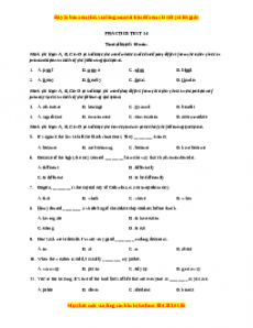Đề luyện thi vào 10 môn Tiếng anh năm 2023 có đáp án (Đề 15)