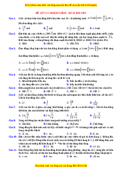 Đề thi thử Vật lí trường Marie Curie - HCM năm 2023