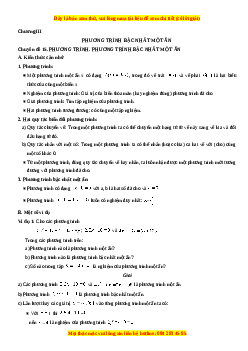 Phát triển tư duy sáng tạo Giải Toán 8 Đại số - Chương 3: Phương trình bậc nhất một ẩn