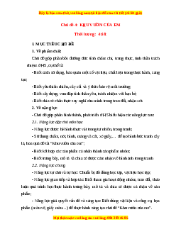 Giáo án Khu vườn của em Mĩ thuật 1 Chân trời sáng tạo