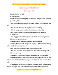 Giáo án Khu vườn của em Mĩ thuật 1 Chân trời sáng tạo