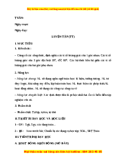 Giáo án Luyện tập trang 89 Toán 9 Học kì 1