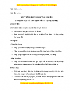 Giáo án Tìm hiểu một số kiến thức về tài chính Toán 10 Kết nối tri thức