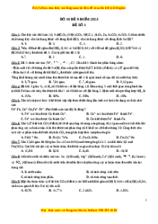 Bộ 10 đề thi 8 điểm môn Hóa học năm 2023 - GV Lê Đăng Khương có đáp án (Đề 1 )