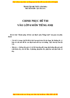Chinh phục đề thi vào lớp 6 môn Tiếng Anh năm 2024