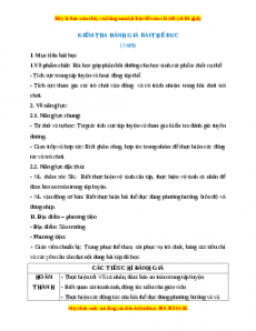 Giáo án Kiểm tra đánh giá bài thể dục Giáo dục thể chất 2 Kết nối tri thức