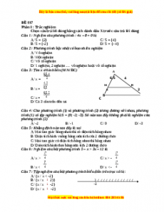 Đề thi cuối học kì 2 Toán 8 năm 2022 - 2023 - Đề 17