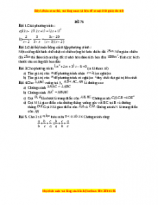 Đề thi giữa kì 2 Toán 8 năm 2023 - Đề 76