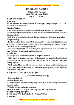 Giáo án Bài 3: Máy tính và em (Tiết 1) Tin học 3 Kết nối tri thức