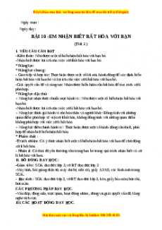 Giáo án Đạo đức 3 Chân trời sáng tạo Bài 10: Em nhận biết bất hòa với bạn (Tiết 2)