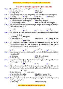 Đề thi thử Vật lí trường Nguyễn Khuyến - HCM năm 2023