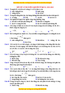 Đề thi thử Vật lí trường Nguyễn Khuyến - HCM năm 2023