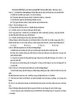 Bộ 89 Đề thi thử THPT Quốc Gia Sinh học năm 2018 chọn lọc từ các trường
