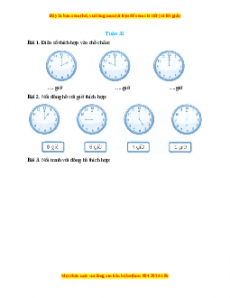 Bài tập cuối tuần Toán lớp 1 Tuần 32 Cánh diều (có lời giải)