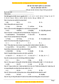 Đề thi THPT Quốc Gia Hóa năm 2023 Bookgol - Đề 5