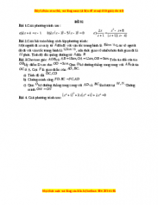 Đề thi giữa kì 2 Toán 8 năm 2023 - Đề 92