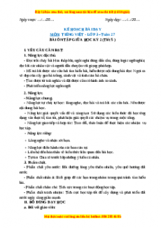 Giáo án Ôn tập giữa học kỳ II (Tiết 5) Tiếng việt 3 Chân trời sáng tạo