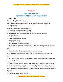 Giáo án HĐTN  1 Cánh diều Tuần 27