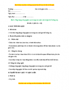 Giáo án Bài 6: Ứng dụng công nghệ cao trong sản xuất một số giá thể trồng cây Công nghệ 10 Cánh diều