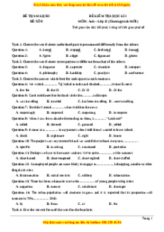 Đề thi học kì 1 Tiếng anh 12 năm 2022 - 2023 (Đề 8)