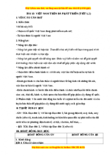 Giáo án Đạo đức 3 Chân trời sáng tạo Bài 13: Việt Nam trên đà phát triển (Tiết 1)