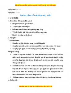 Giáo án Bài tập cuối chương 3 Toán 7 Kết nối tri thức