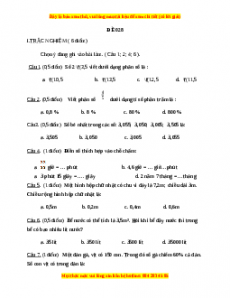 Bộ đề thi Toán 5 học kì 2 năm 2022 - 2023 - Đề 28
