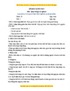 Giáo án HĐTN 3 Tuần 15 Chân trời sáng tạo: Tự hào truyền thống quê hương