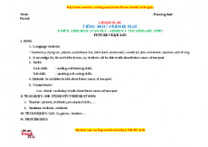 Giáo án Tiếng anh 7 Friends Plus Unit 8 I BELIEVE I CAN FLY