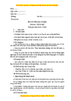 Giáo án GDCD 7 Bài 10 (Cánh diều): Tệ nạn xã hộ